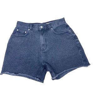ASOS black jean shorts high rise size 8